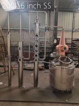Multifunctional Copper Distillation Whiskey Gin Vodka Distiller, 200L 6 inch SS