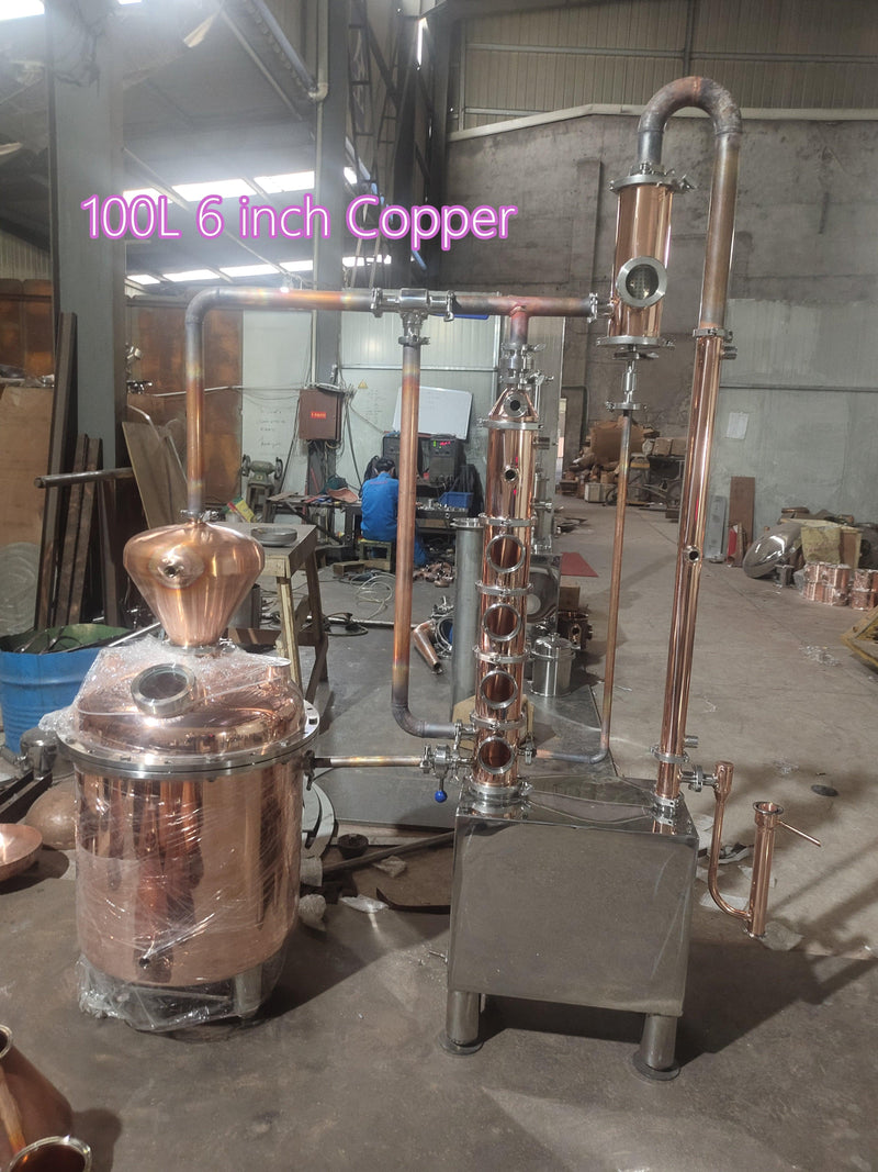 Vodka Gin Whiskey Rum Distiller, 100L 6 inch copper