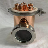 4 inch Copper / Stainless Steel Reflux Column Section w/ Bubble Plate - OakStills