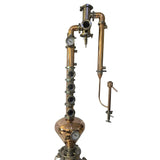 3 inch Copper Flute Distillation Column with Whiskey Helmet, Gin Basket