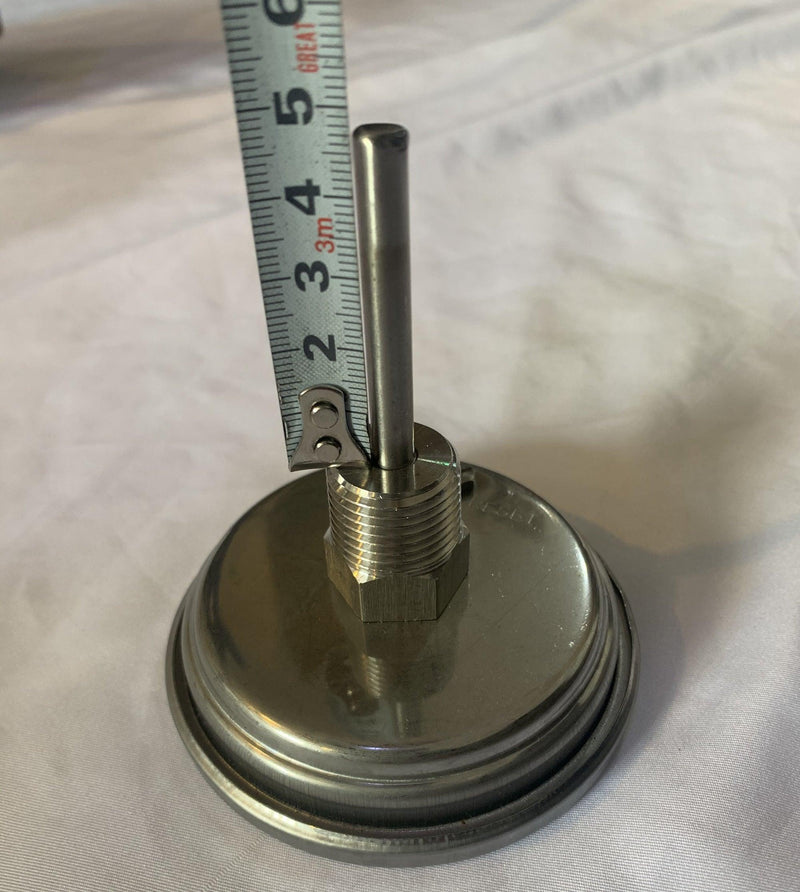 Dial Thermometer 1/2 NPT For Brewing, Distilling
