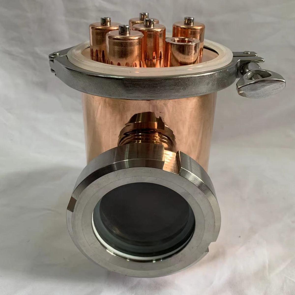 4 inch Copper / Stainless Steel Reflux Column Section w/ Bubble Plate