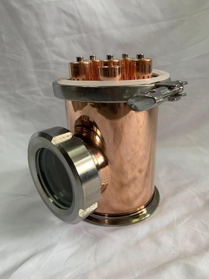 4 inch Copper / Stainless Steel Reflux Column Section w/ Bubble Plate - OakStills