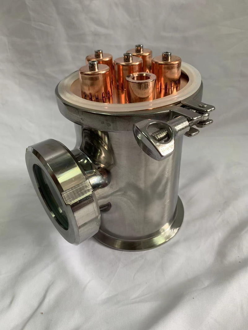 4 inch Copper / Stainless Steel Reflux Column Section w/ Bubble Plate - OakStills