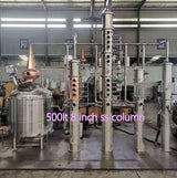 Multifunctional Copper Distillation Whiskey Gin Vodka Distiller, 500L 8 inch ss column