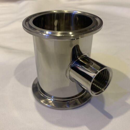 2 inch/3 inch/4 inch tri clamp spool with 1/2 inch FNPT / Thermometer ...