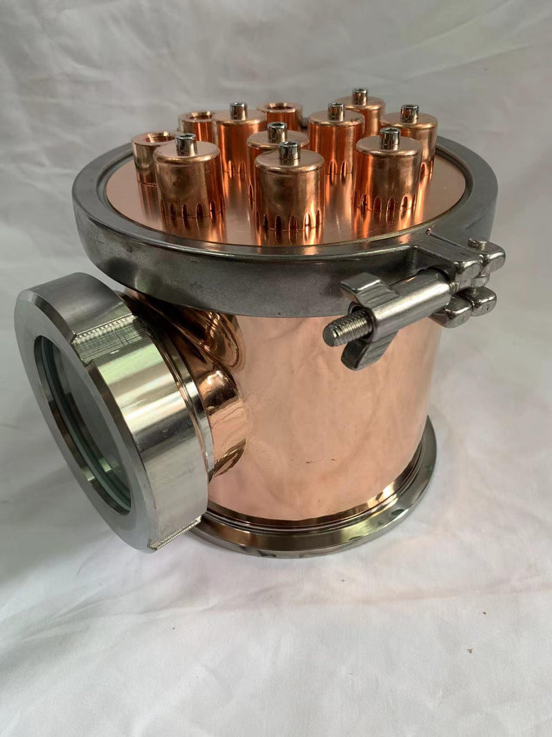 6 inch Copper / Stainless Steel Reflux Column Section w/ Bubble Plate - OakStills