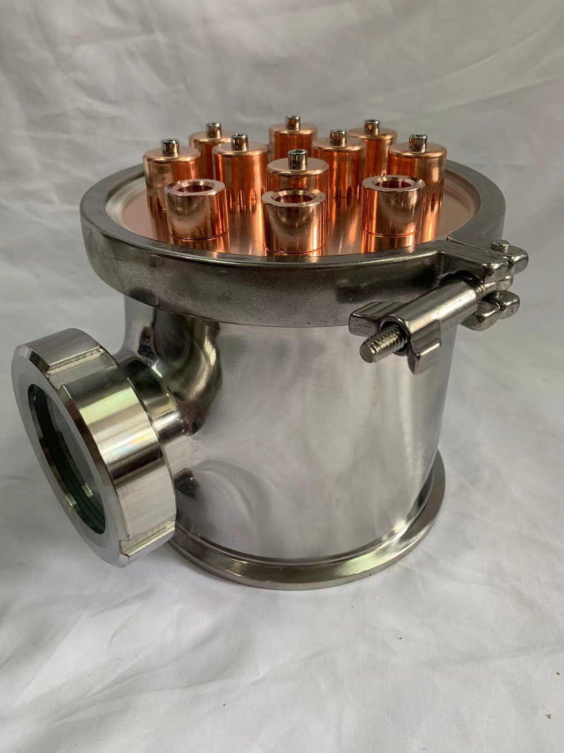 6 inch Copper / Stainless Steel Reflux Column Section w/ Bubble Plate - OakStills